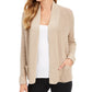 Charter Club Women's Cotton Open-Front Cardigan Med Beige Size X-Large