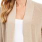 Charter Club Women's Cotton Open-Front Cardigan Med Beige Size X-Large