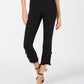 INC International Concepts Women's Curvy Cropped Tulip Hem Skinny Jeans Black Size 0
