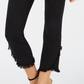 INC International Concepts Women's Curvy Cropped Tulip Hem Skinny Jeans Black Size 0