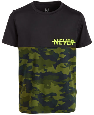 Ideology Big Boys Graphic-Print Colorblocked T-Shirt Black Size Medium