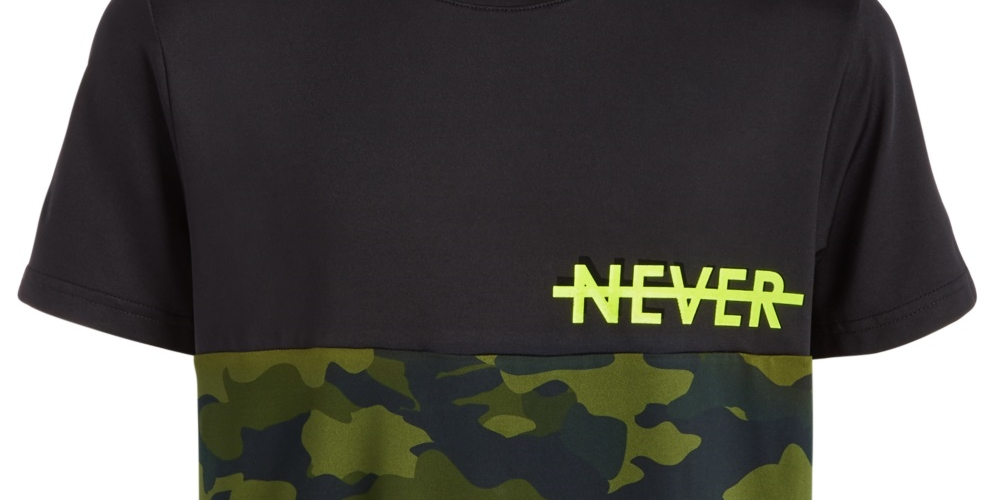 Ideology Big Boys Graphic-Print Colorblocked T-Shirt Black Size Medium