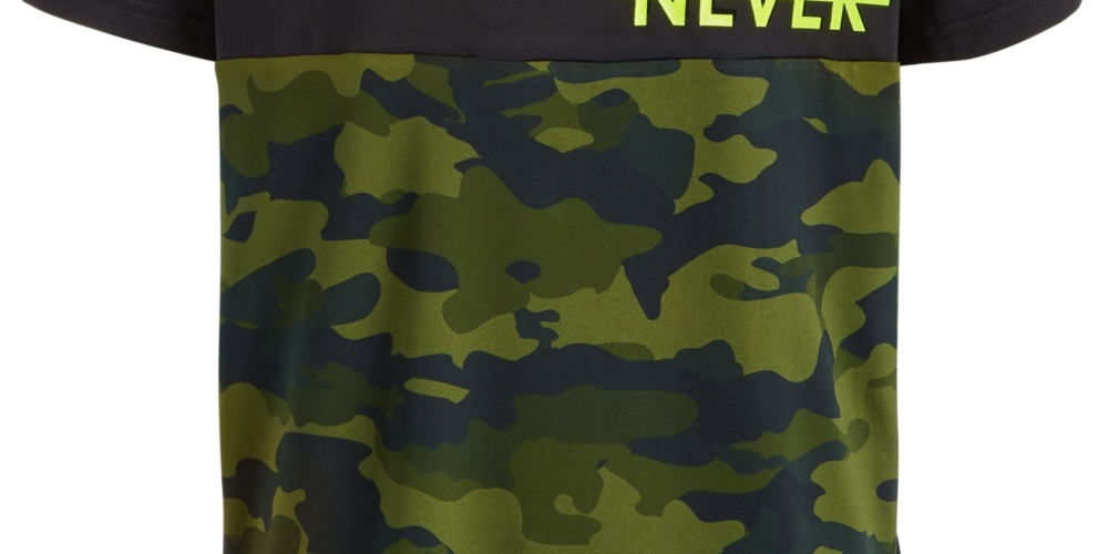 Ideology Big Boys Graphic-Print Colorblocked T-Shirt Black Size Medium