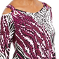 JM Collection Women's Cold Shoulder Grommet Tunic Pink Size Medium