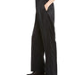 Eileen Fisher Women's Pull On Straight Leg Recycled Polyester Pants Black Size Large
