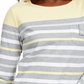 Karen Scott Women's Sport Striped 3/4 Sleeve Top  Yellow Size Small