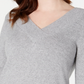 Karen Scott Women's V Neck Solid Sweater Gray Size X-Small
