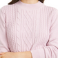 Karen Scott Women's Cable Knit Mock Neck Sweater Pink Size Large