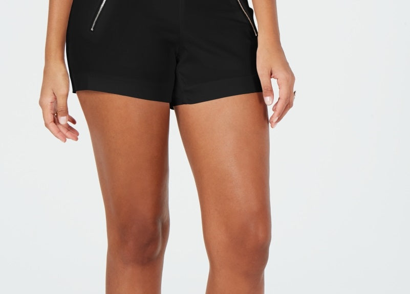 Thalia Sodi Women's Zip Pocket Shorts Black Size Medium