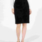 Charter Club Women's Black Solid Above The Knee Pencil Skirt Black Size 8 Petite