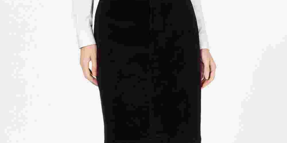 Charter Club Women's Black Solid Above The Knee Pencil Skirt Black Size 8 Petite