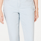 Charter Club Women's Striped Tummy Control Skinny Ankle Jeans Blue Size 8