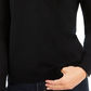 Charter Club Women's Merino Wool Button Cuff V Neck Sweater Black Size Large