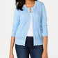 Charter Club Women's Pointelle Knit Cardigan Blue Size X-Large