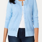 Charter Club Women's Pointelle Knit Cardigan Blue Size X-Large