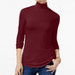 Maison Jules Women's Turtleneck Top Red Size X-Small