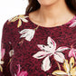 JM Collection Women's Printed Jacquard Top Purple Size XXL