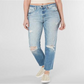 Hidden Jeans Women's Distressed High Waist Ankle Straight Leg Jeans Blue Size 27