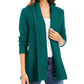 Charter Club Women's Shawl Collar Open Front Cardigan Green Size XX-Large