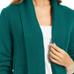 Charter Club Women's Shawl Collar Open Front Cardigan Green Size XX-Large