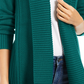Charter Club Women's Shawl Collar Open Front Cardigan Green Size XX-Large