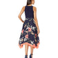 Vince Camuto Women's Printed Crepe De Chine Twofer MIDI with Jersey Bodice Blue Size 12