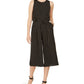 Vince Camuto Women's Polka Dot Cropped Jumpsuit Black Size 12