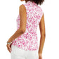 Charter Club Women's Toile Print Sleeveless Shirt Pink Size 6