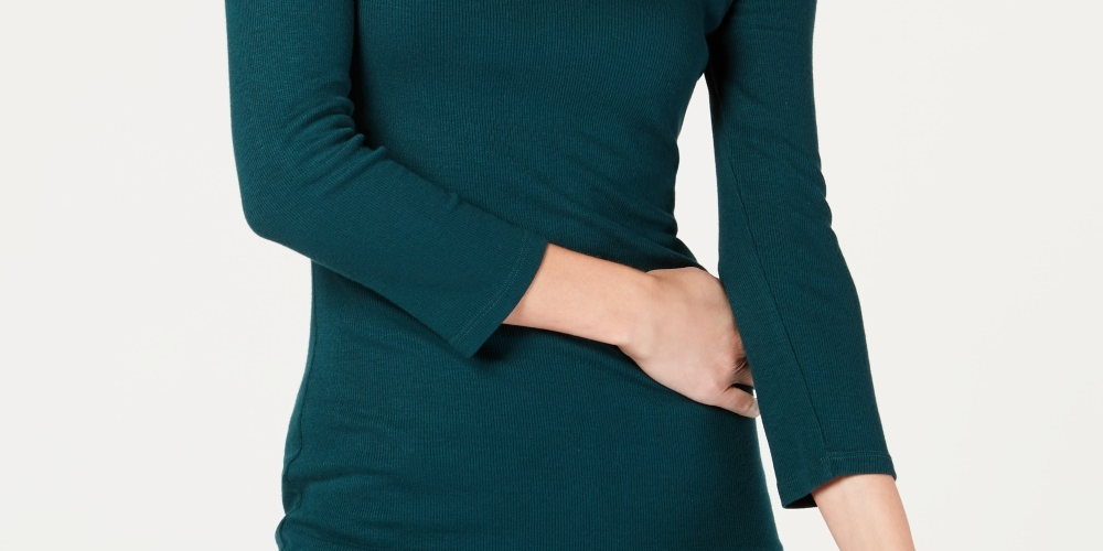 INC International Concepts Women's V Neck Top Green Size Petite Small