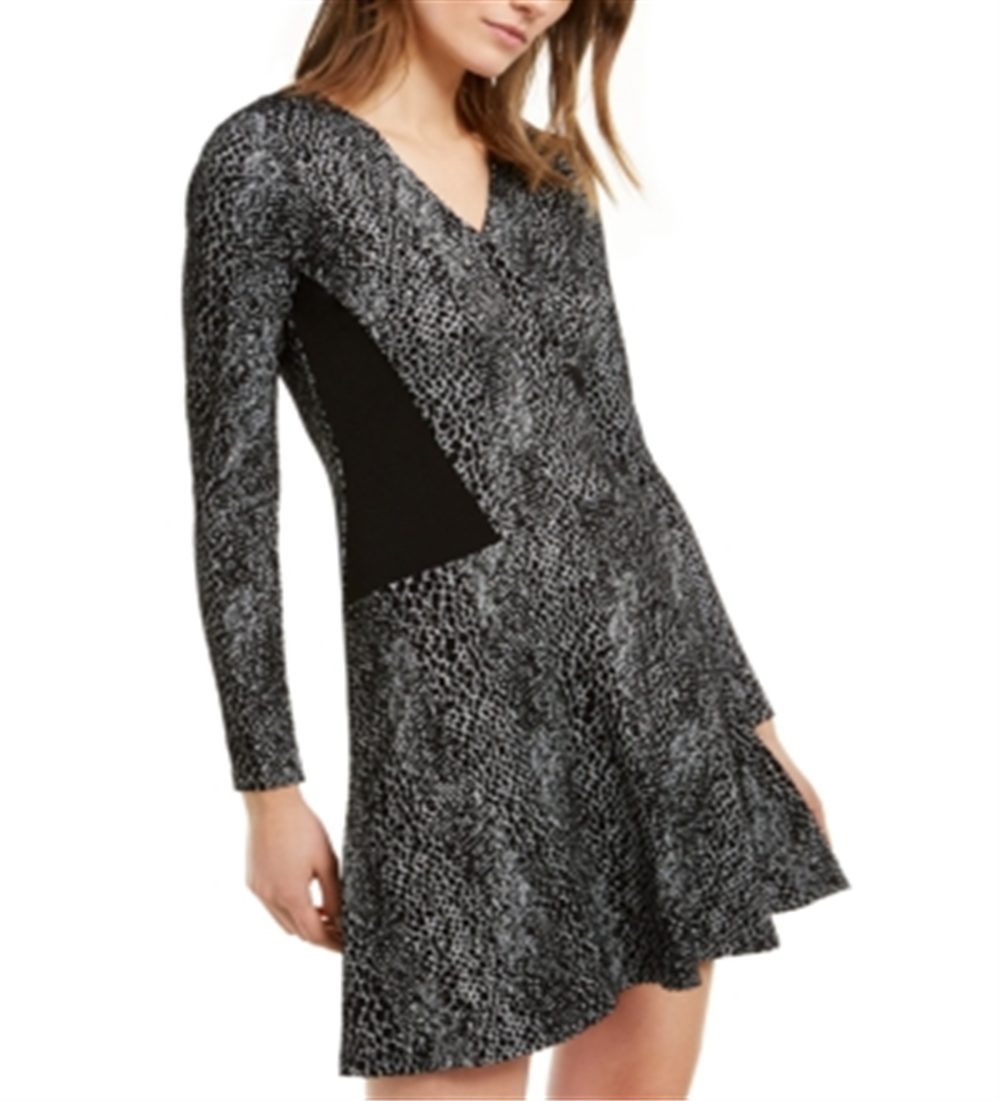 Michael Kors Women's Paneled a Line Dress Black Size XS