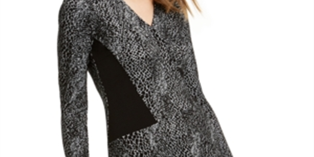 Michael Kors Women's Paneled a Line Dress Black Size XS