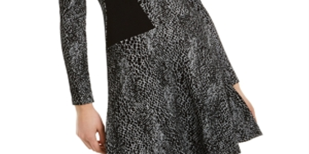 Michael Kors Women's Paneled a Line Dress Black Size XS