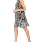 Style & Co Women's Sleeveless Printed Swing Dress Black Size Small