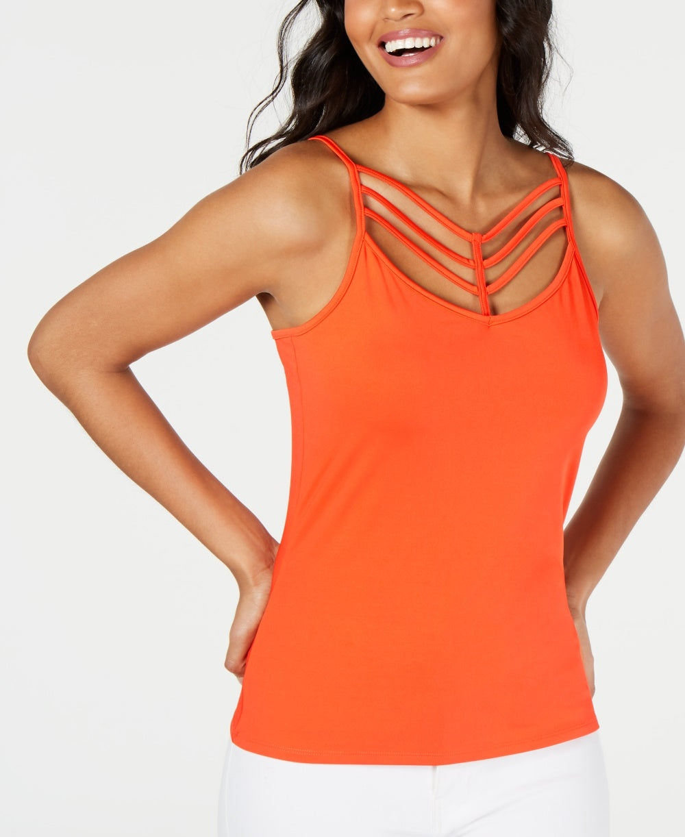 Thalia Sodi Women's Ladder-Trim Tank Top Orange Size Medium