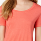 Maison Jules Women's Scoop Neck T Shirt Orange Size X-Small