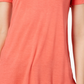 Maison Jules Women's Scoop Neck T-Shirt Orange Size Small