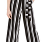 Charter Club Women's Striped Belted Jumpsuit Black Size XX-Large