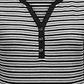 Karen Scott Women's Knit Top Striped V Neck Black Size Medium