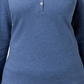 Karen Scott Women's Cotton Henley Top Blue Size Medium