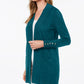 JM Collection Women's Open Front Cardigan Blue Size Petite Small
