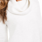 Style & Co Women's Petite Cowlneck Sweater  White Size PP