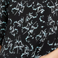 Alfani Women's Petite Printed V-Hem Top Black Size Small