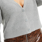 Danielle Bernstein Women's Plus Size Button Front Cardigan Gray Size 3X