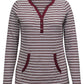 Karen Scott Women's Striped Henley Top Red Size Large