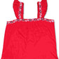 Style & Co Women's Embroidered Flutter Strap Tank Top Red Size Small