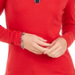 Tommy Hilfiger Women's Cotton Long Sleeve Polo Shirt Red Size Medium