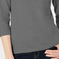 Karen Scott Women's Cotton Henley Top Gray Size Medium