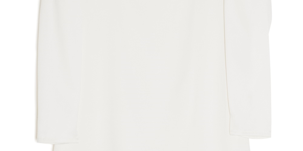 Danielle Bernstein Women's Long Sleeve Mini Dress  White Size 18W