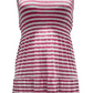 Style & Co Women's Striped Sleeveless Maxi Dress Pink Size Small