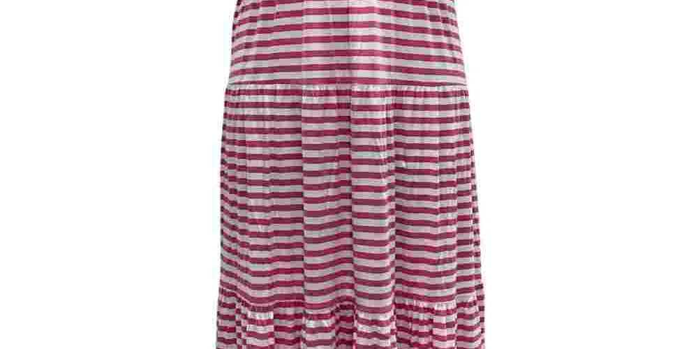 Style & Co Women's Striped Sleeveless Maxi Dress Pink Size Small